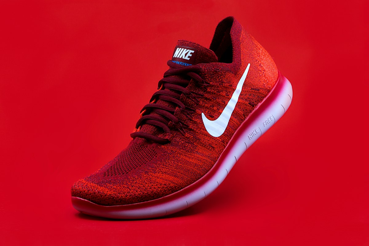 Red sneakers as an example of everyday footwear styling